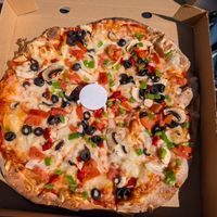 Pizza "veggie vegan" at A Fuego Pizzería in Alicante