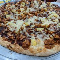 Barbecue "chicken" pizza plus pineapple at Pastoli's in Pittsburgh