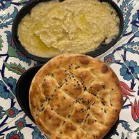hummus and breadd  at Cappadocia Bistro in Burlington