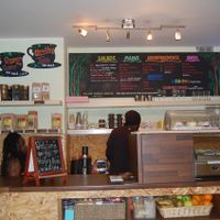 Serving/loving food preparation area at The Calabash of Culture in South East London