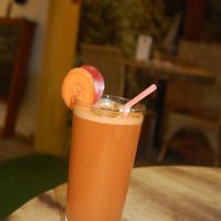 Carrot, Apple and Ginger juice at The Calabash of Culture in South East London