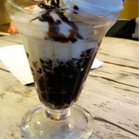 Chocolate brownie sundae at The Calabash of Culture in South East London