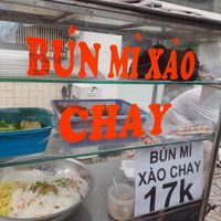 What it sells. One item only at Bun Mi Xao Chay 17K in Ho Chi Minh City