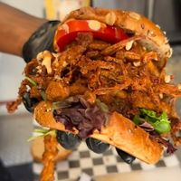 'shroom Burger at Pescky Vegan in Raleigh