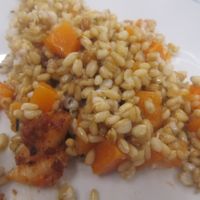 Orzo, noci e zucca
(everything was 2,40euros for 100g, quite expensive) at Gintilla in Cagliari