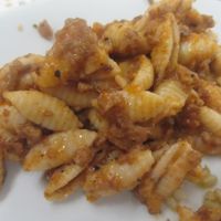 malloredus allo ragu di seitan (vegan) 2.40 euros per 100g. at Gintilla in Cagliari