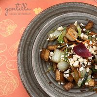 Pad Thai style seared tofu.  at Gintilla in Cagliari