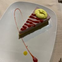 Strawberry cheesecake  at Gintilla in Cagliari