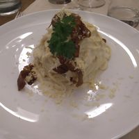 vegan carbonara at Gintilla in Cagliari