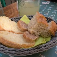 Complimentary bread basket at Gintilla in Cagliari
