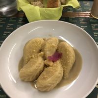 Culurgiones (Local stuffed pasta with potato and „cheese“-filling) - 🤤 (~15€)  at Gintilla in Cagliari