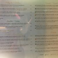Current menu at Gintilla in Cagliari