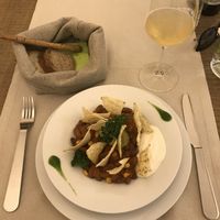 Mexican beans with sour cream and guacamole  at Gintilla in Cagliari