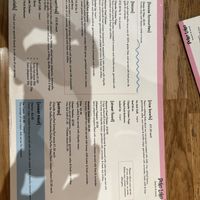Menu with vegan items clearly marked   at Poko Loko in Glasgow