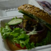 Tofu burger.  All vegan! at Horizontal in St Petersburg