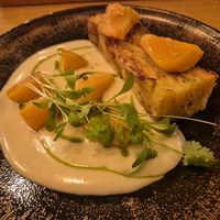 Celery Lasagne, Citrus Horseradish Sauce, Quince at Félúton Bisztró in Badacsonytomaj