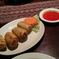 Vegetable spring rolls at Thai Sakon in Huddersfield