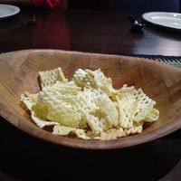 Vegan pumpkin crackers as a substitute for prawn crackers. Just ask your waiter! at Thai Sakon in Huddersfield