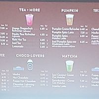 Drink menu at Stan's Donuts & Coffee in Schererville