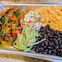 Tofu vegan fajitas by request. BOMB! at Fiesta Mexicana in Spokane Valley