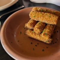 Honey Nut Squash Fritters with 5-spice Aioli at Adelleda in Portland