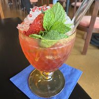 This strawberry basil (The Watsonville)cocktail was divine!   at Adelleda in Portland