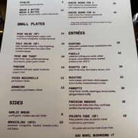 Menu of the moment—it was so hard to choose!  at Adelleda in Portland