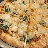 Gourmet veggie pizza with vegan cheese at Sonny's Italian Kitchen & Pizzeria in Sturgeon Bay