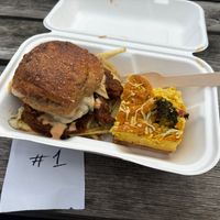 Seitan butty and tomato quiche at Foragers' Kitchen in Nottingham