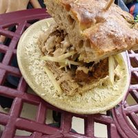 Seitan focaccia at Foragers' Kitchen in Nottingham