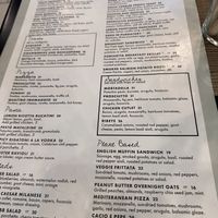 Menu  at Butterface in Las Vegas