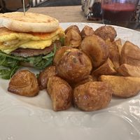 Breakfast sandwich with potatoes  at Butterface in Las Vegas
