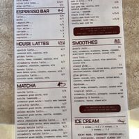 beverage menu  at Reunion in Boston