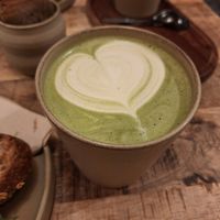Matcha latte at PLANT SHACK Valencia in Valencia