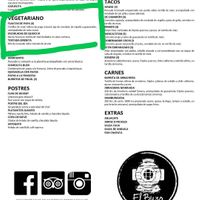 Vegetarian menu with vegan options at El Buzo Seafood and Beer in Sonora