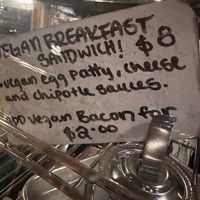 Vegan breakfast sandwich  at Sleeper Coffee in Astoria