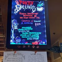 Specials menu at Sleeper Coffee in Astoria