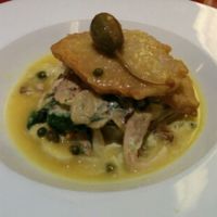 Seitan with spinach at Candle 79 in New York City