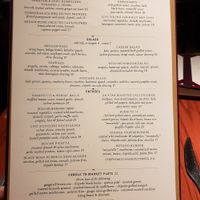 Lunch menu at Candle 79 in New York City