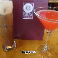 iced mochaccino and razzle dazzle at Candle 79 in New York City