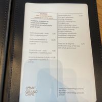 Menu  at H'ART Museum Grand Café in Noord-holland