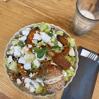 Salad with vegan cheese  at H'ART Museum Grand Café in Noord-holland