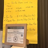 Paani Poori Menu  at Keshav Foods in Brampton