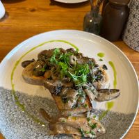 Creamy mushrooms on toast.  at Café Bouchère  in Pickering