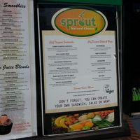 window signs at Sprout Vegan 2.0 in Baltimore