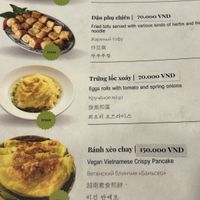 vegan page some not actually vegan   at Nhà An - Vietnamese local food restaurant and vegan in Da Nang