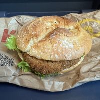 Vegan 'Schnitzel‘ bread roll .  at Kamps Bäckerei in Berlin