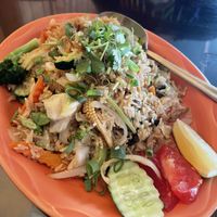 Chiang Mai fried rice with veggies  at New Chiang Mai in Hilo