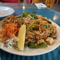 Pad Thai - hold the egg and fish sauce   at New Chiang Mai in Hilo