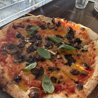 Pizzas can be made vegan with addition of vegan cheese   at Freddy's in Windsor